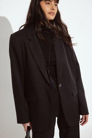 NA-KD Blazer droit - Blazer ajusté - Noir - EU 34