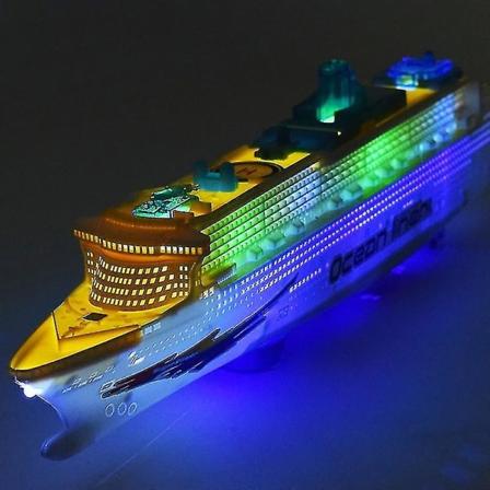 Elektrisk Ocean Liner Cruise Ship Leketøy Blinkende Musical Kids Educational Model