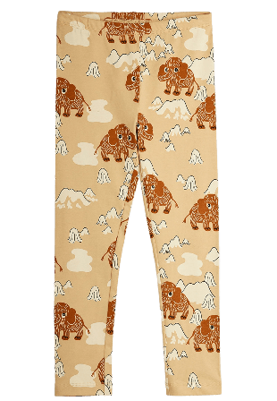 Mini Rodini Mammoth Leggings Byxor Dam Beige 56/62