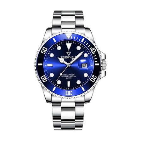 Mark Fairwhale Premiummerke Vanntett lysende datovisning Klokke Mote Quartz Armbåndsur Luksuriøse herreklokker