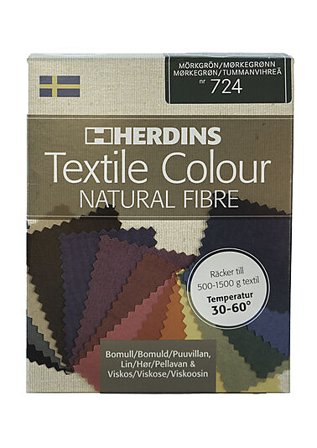 HERDINS Tekstilfarge 724 Mørkegrønn