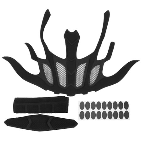 2 sæt cykelhjelm puder kit cykling motorcykelhjelm skumforing med anti-insektnet