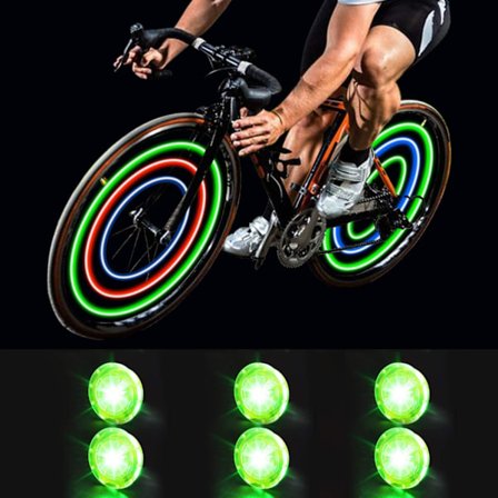 Cykelhjul Lys Cykel Eger Lys med Batterier Inkluderet, Vandtætte Cykelhjul Lys til Sikker Cykling, Let at Installere