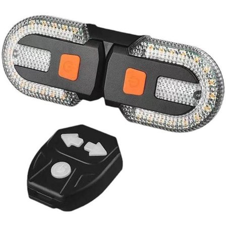 Cykelbaklampa med blinkers 5 lägen Uppladdningsbar säkerhetsvarning Strobe Trådlös fjärrkontroll för cyklar