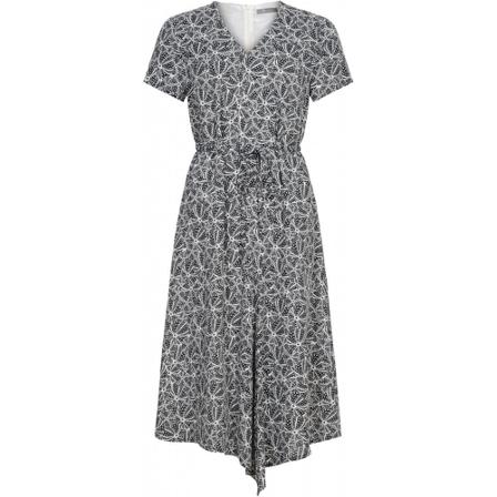 Elton Midi Kjole Sort, Dame