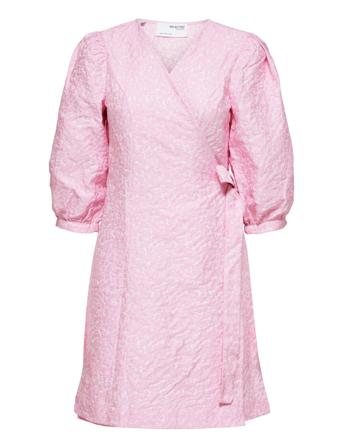 Slfjulia-Siv 3/4 Short Dress Ex Pink Selected Femme