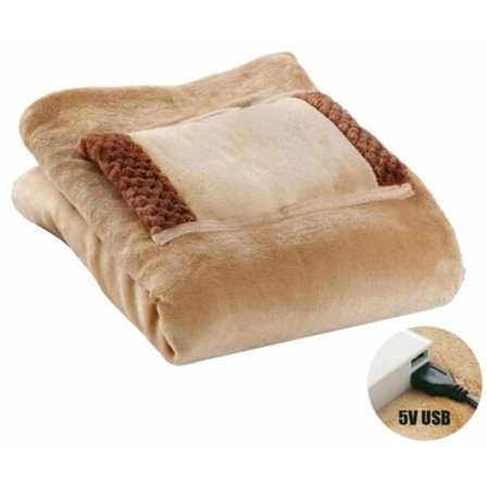 Elektrisk varmepledd, oppvarmet myk fløyel med rask oppvarming 60 x 80 cm, Beige
