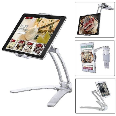 Justerbar surfplatta hållare i aluminium för kök, skrivbord/väggmontering