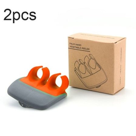 2 stk. To-fingers skivekniv Fruktskrellemaskin Anti-skrell Hånd Melon Skivekniv Kjøkken Rustfritt Stål Sc