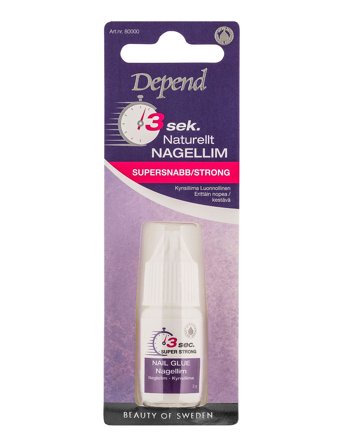 Depend Cosmetic 3 Sek. Naturellt Nagellim - Nude - ONE SIZE