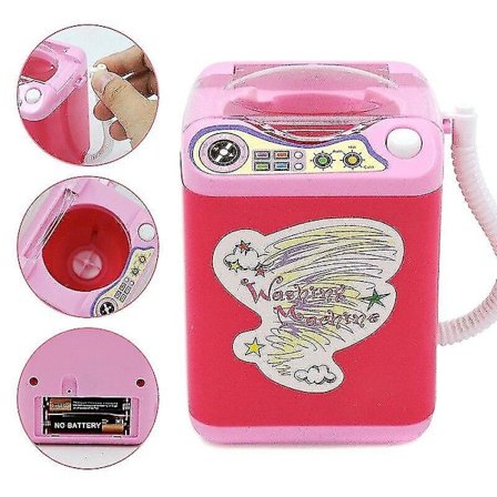 Mini Washing Machine Toy Makeup Brush Powder Puff Cleaning Machine