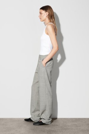 COS Women's Pantaloni In Misto Lana A Gamba Dritta in Beige