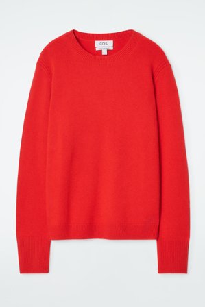 COS Women's Cashmere Jumper in Red