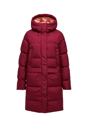 Peak Performance W Quiver Down Parka Kappor Dam Röd L