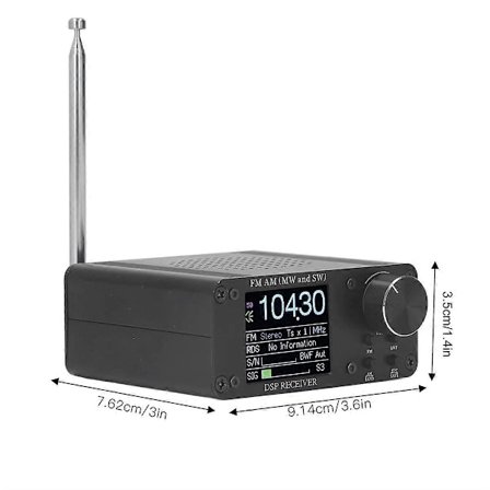 ATS80 Kannettava lyhytaaltoradio FM AM -taajuusvastaanotin 5W Ulkoiset kuulokkeet Teleskooppiantenni Sh