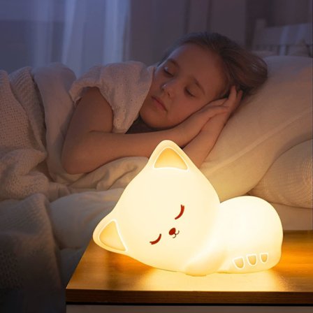 Cute Kitty Kids Night Light, Cat Kawaii Birthday Gifts Room Decor Bedroom Decorations for Baby Toddl