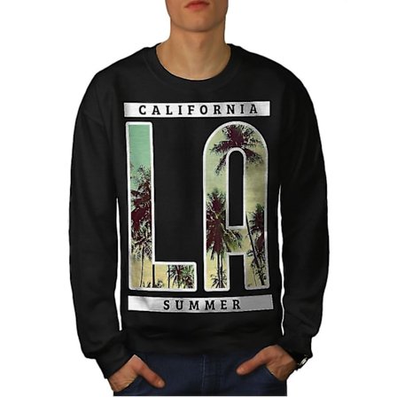 California Summer Men Blacksweatshirt | Wellcoda