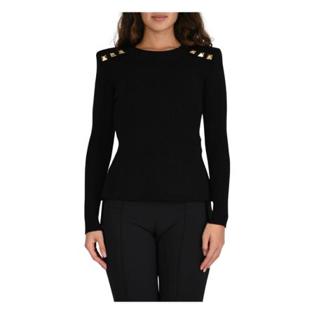 Elisabetta Franchi, Sweatshirts Czarny, Kobieta, Rozmiar: L