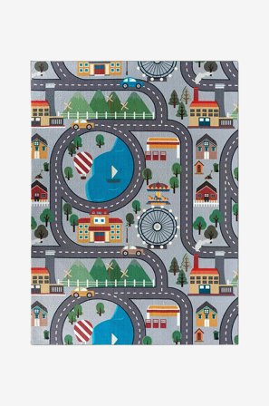 KM Home - Lastenmatto Play - Harmaa - Lasten matot - 120X160 - - Homeroom
