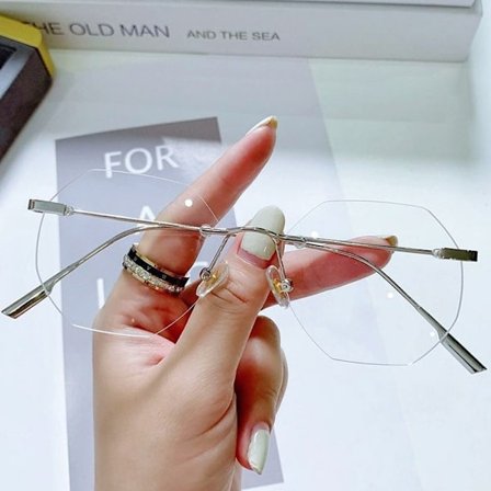 Anti-Blue Light Briller Oversized briller SØLV