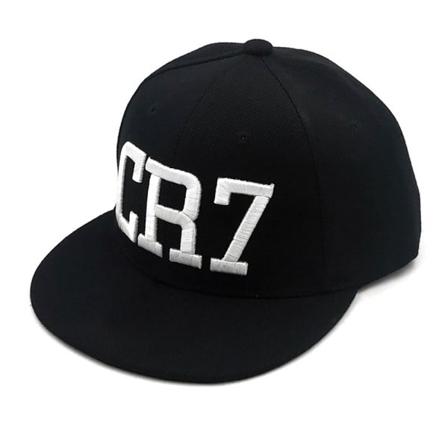 Ronaldo CR7 lippis lapsille pojille tytöille Messi Neymar Bboy Hip-Hop Snapback hattu Black-A Black-A