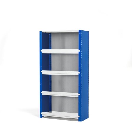 Hyllkombination H2100xD500 mm, sluten gavel, ryggplåt