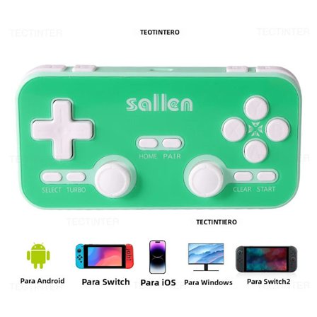 Grønn Q103 Bluetooth Trådløs Spillkontroller Kompatibel med Nintendo Switch/PS3 for iOS/PC/Android Gamepad Joystick