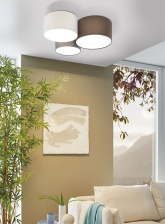 Pastore taklampe - grå/hvit/brun