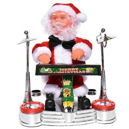 Julegave til barn - Dansende Julenisse Dukke med Musikk, Julenisse Pynt, Julenisse Leke, Julerulling