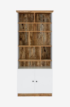 Loft24 - Bokhylla Castor 8 öppna fack 2 dörrar - Flerfärgad - Bokhyllor - Från Homeroom