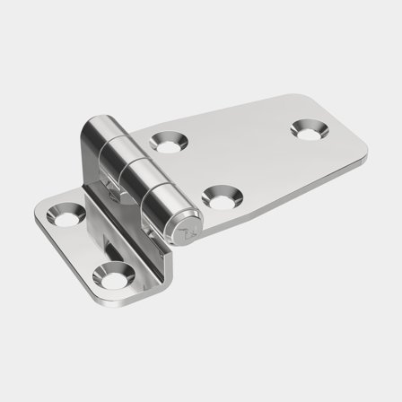 Luikscharnier Roca, 67.5 x 37 x 10 mm, met offset / verschoven scharnierpunt, roestvrij staal