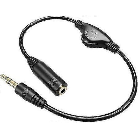 Stereo Audio Förlängningskabel, PChero 3.5mm Hane till Hona Hörlursförlängningskabel med Volymkontroll för Telefon Laptop Dator