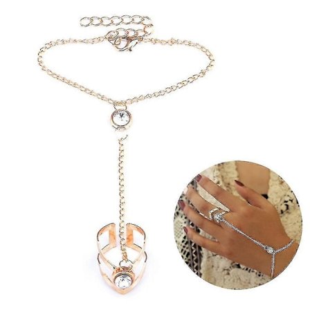 Bohemiskt armband med ring och tofsar - Perfekt