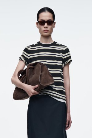 COS Women's Clean Cut Regular T-Shirt in Navy