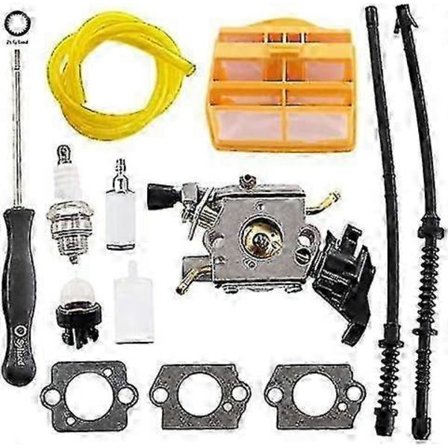 Forgasser med pakning Luftfilter Drivstoffslange Tennplugg For Husqvarna 445 445e 450 450e 445ii 450ii Jonsered Cs2245 Cs2250 S Motorsag Erstatter 