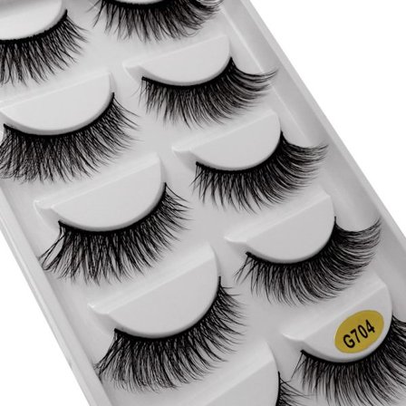 Lösögonfransar i 3D-Minkhår (5-par) från Kabuki-Minerals