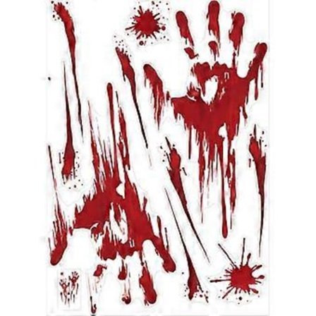 SZTXJ Halloween veggklistremerker håndavtrykk veggklistremerker interiør klistremerker romdekorasjon (håndflate, 10*14 tommer)