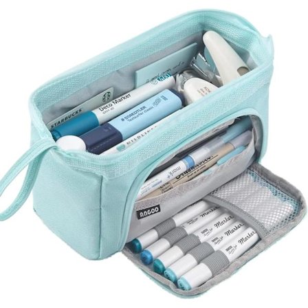 Kawaii Pencil Case Large Capacity Cosmetic Bag Cute Pouch Box Back to School Pen Bag Supplies Korean Stationery