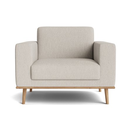 Norse Sessel Alpine Beige einfarbig Skandinavischer Stil, bequemer Polstersessel für das Wohnzimmer, zeitloses Design, Komfort, 87cm Breite