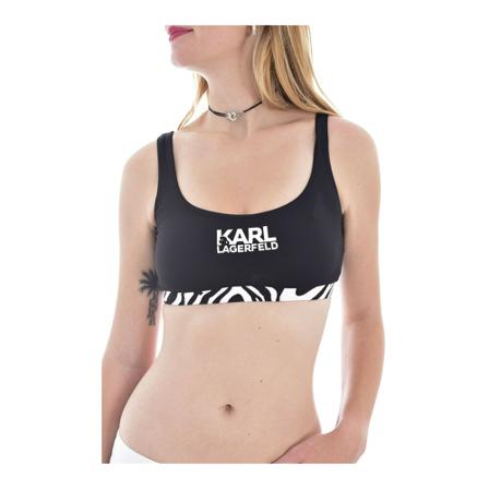 Karl Lagerfeld, Logo jersey top Czarny, Kobieta, Rozmiar: M