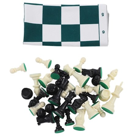 Shakkilauta Muovinen Shakkilautapeli Lautapeli 50x50cm Tekonahkainen Lauta Juhliin Leirintään Rentoutumiseen