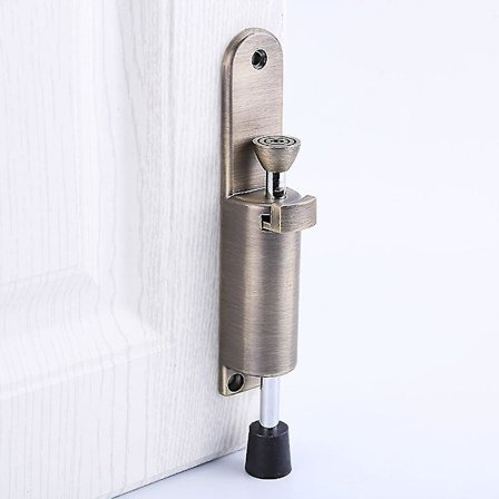 Justerbar dørstopper i sinklegering med fotpedal (Grønn