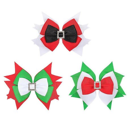 3 Nya Julhårnålar för Barn, Söta Hårband med Diamanter för Flickor, Set med Jultillbehör för Håret