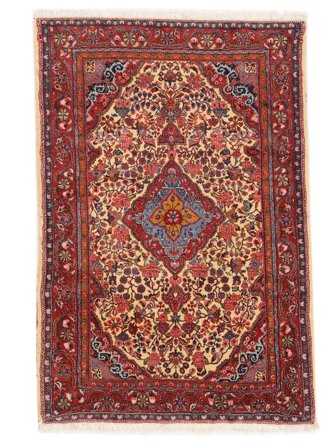 110X162 Tapis D'orient Sarough Rouge Foncé/Marron (Laine, Perse/Iran)