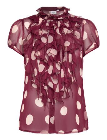 Liljasz Crinkle Ss Shirt Red Saint Tropez