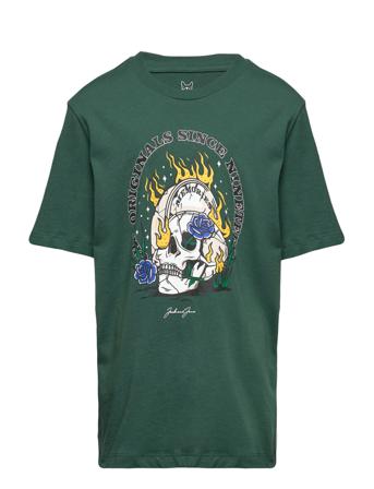 Jorgrin Tee Ss Crew Neck Fst Jnr T-shirts Short-sleeved Vihreä Jack & J S