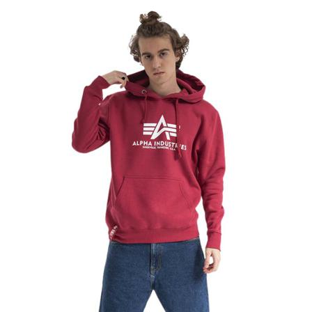 Alpha Industries, Basic Hoodie 178312 523 Czerwony, Mężczyzna, Rozmiar: M