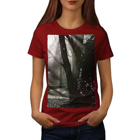 Sun Ray Forest Nature Dam Röd-skjorta