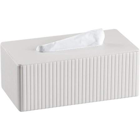 Stilful Rektangulær Kunstlæder Vævsæske Dækning med Magnet