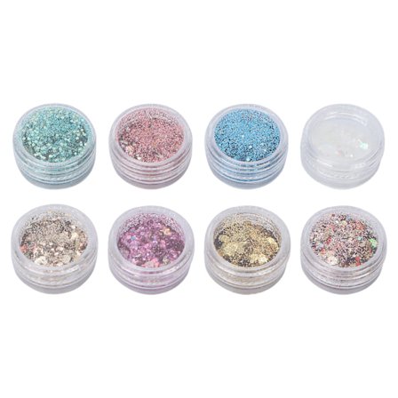 8 Ask/Set Naglartspaljetter DIY Hantverk Nagelglitterflingor Naglartsdekoration Tillbehör